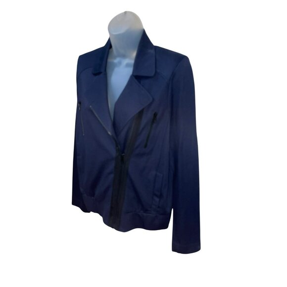 New CABI Chance MOTO Jacket in Navy with Front Pockets - Picture 10 of 10